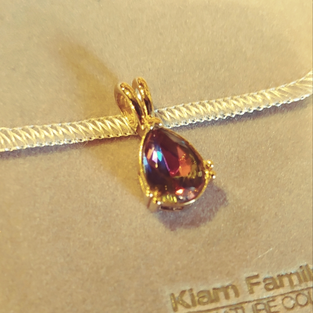 Lia Sophia Slide/Pendant 💎  Mystic Topaz set in gold 💎 Kiam Collection